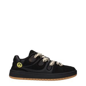 Barrow Black Leather Men's Sneakers